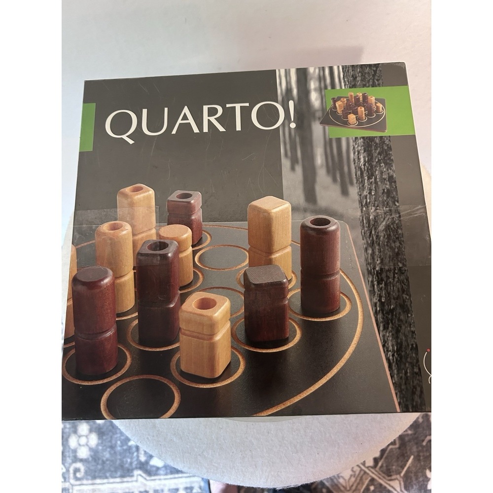 QUARTO! - 1991 Wooden Board Block Strategy Board Game - opened but NEVER USED
